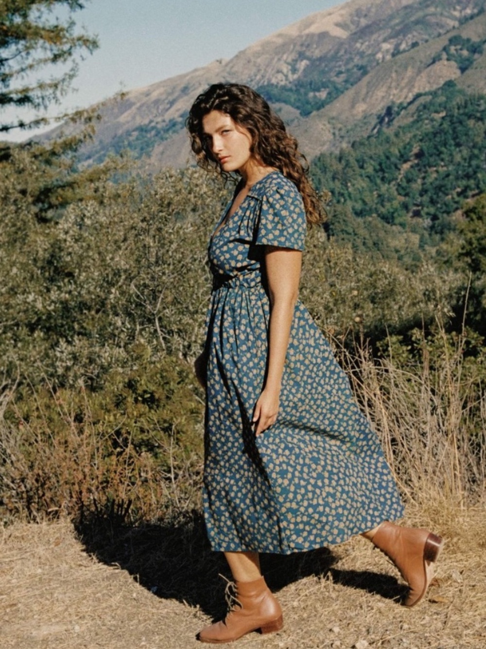 New Christy Dawn The Dawn Dress Navy Poppy - Picture 6 of 12